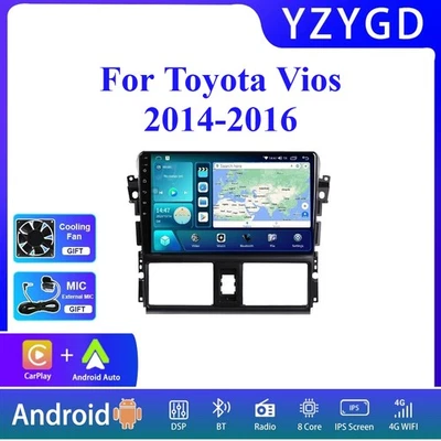 For Toyota Vios 2014-2016 Stereo Car Radio CarPlay Screen GPS Multimedia Player - Image 1 of 4