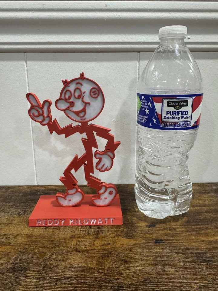 6” Reddy Kilowatt Character stand up sign Electricians trade - Image 1 of 1