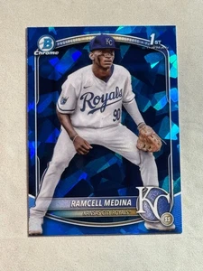 2025 Bowman Chrome Sapphire Ramcell Medina Rookie RC 1st #BCP-187 Royals - Picture 1 of 2
