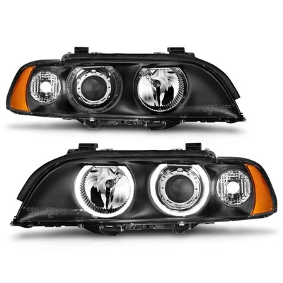 Faros proyectores Anzo 121017 con carcasa negra halo para 97-00 BMW 528i 540i Foto 1 de 4