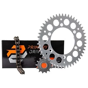 Primary Drive Chain and Sprocket Kit - Aluminum Rear/O-Ring Chain Silver Rear - Picture 1 of 2