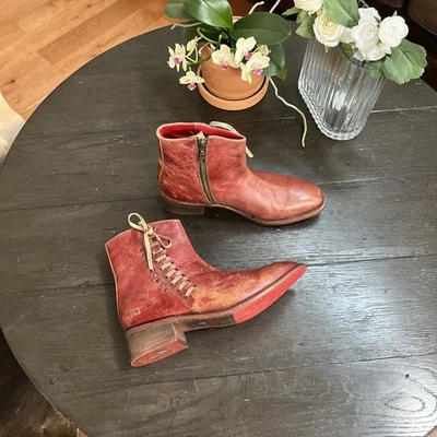 Botines de cuero ALDINA rústicos de teca Bed Stu para mujer talla 9 nuevos con etiquetas Foto 1 de 4