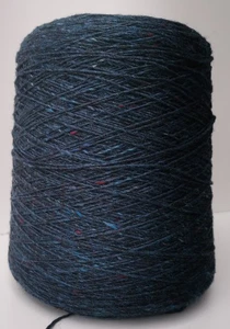 3ply Soft Donegal Tweed Knitting Wool Cone Blue Glyde 5514 530g      (2811-M) - Picture 1 of 4
