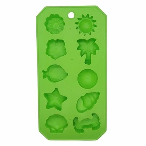 Bandeja de cubo de hielo termoplástico flexible de 10 cubos Chef Craft - divertidas formas de playa - Imagen 1 de 4