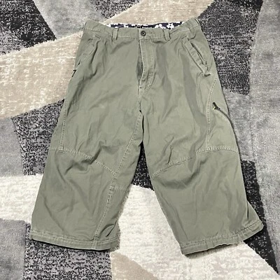 Pantalones Cortos VINTAGE Bugle Boy Hombres 32 Verde Suelto Patinador Convertible Grunge Y2K Años 90 Foto 1 de 4