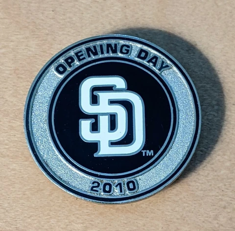 San Diego Padres 2010 Magnet Employee Opening Day Pin Cover
