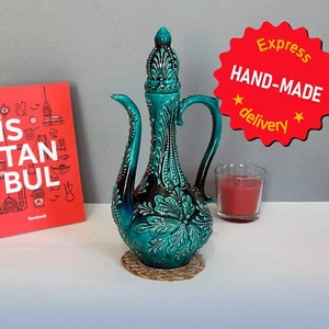 Ceramic wine jug, Arabic style — handmade pottery, handmade ceramic, home decor - Picture 1 of 10