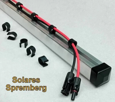 WÜRTH Alternative Kabelbinder / Kabelclip Nut 8 10 schwarz Innen.- Außenbereich Solar