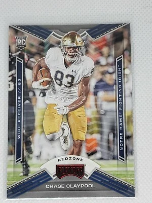 2020 PLAYOFF CHRONICLES RED ZONE CHASE CLAYPOOL RED PARALLEL ROOKIE ~ #15 ND F2E - Image 1 of 2
