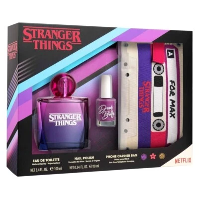 AIR-VAL Stranger Things Cofanetto Regalo Donna Edt 100ml + Smalto 10ml + Porta Cellulare