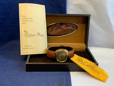 Vtg Lucien Piccard Mens Wrist Watch in Box DaVINCI Seashark Automatic *RUNNING* - Image 1 of 4