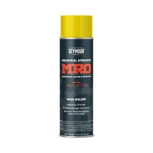 SEYMOUR Industrial MRO High Solids Spray Paint 16oz US-made SAFETY YELLOW - Picture 1 of 9