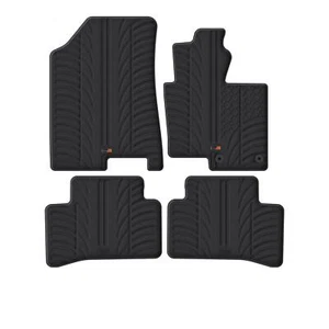 TRAVALL All Weather Floor Mats for Hyundai Tucson (2020- ) Premium Black Rubber - Picture 1 of 9
