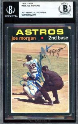 Joe Morgan Beckett BAS Signed 1971 Topps Autograph - Image 1 of 2