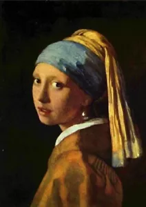 GIRL WITH A PEARL EARRING JOHANNES VERMEER Photo Magnet @ 3"x5" - Foto 1 di 3