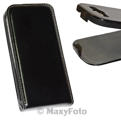 BOOK CASE FLIP COVER PRESTIGE PORTFOLIO VERTICALE HTC DESIRE C BLACK NERA - Immagine 1 di 4