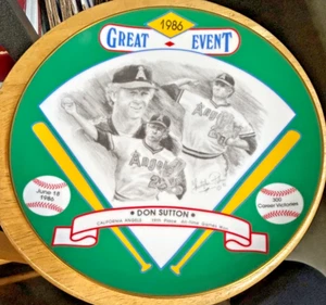 Don Sutton California Angels 1986 MLB 10,25 Inch Plate Hackett American - Bild 1 von 4