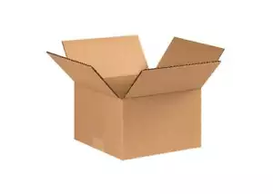 50 Pack Corrugated Kraft Shipping Boxes 8x8x5 Cardboard Mailer Packing Boxes - Picture 1 of 5