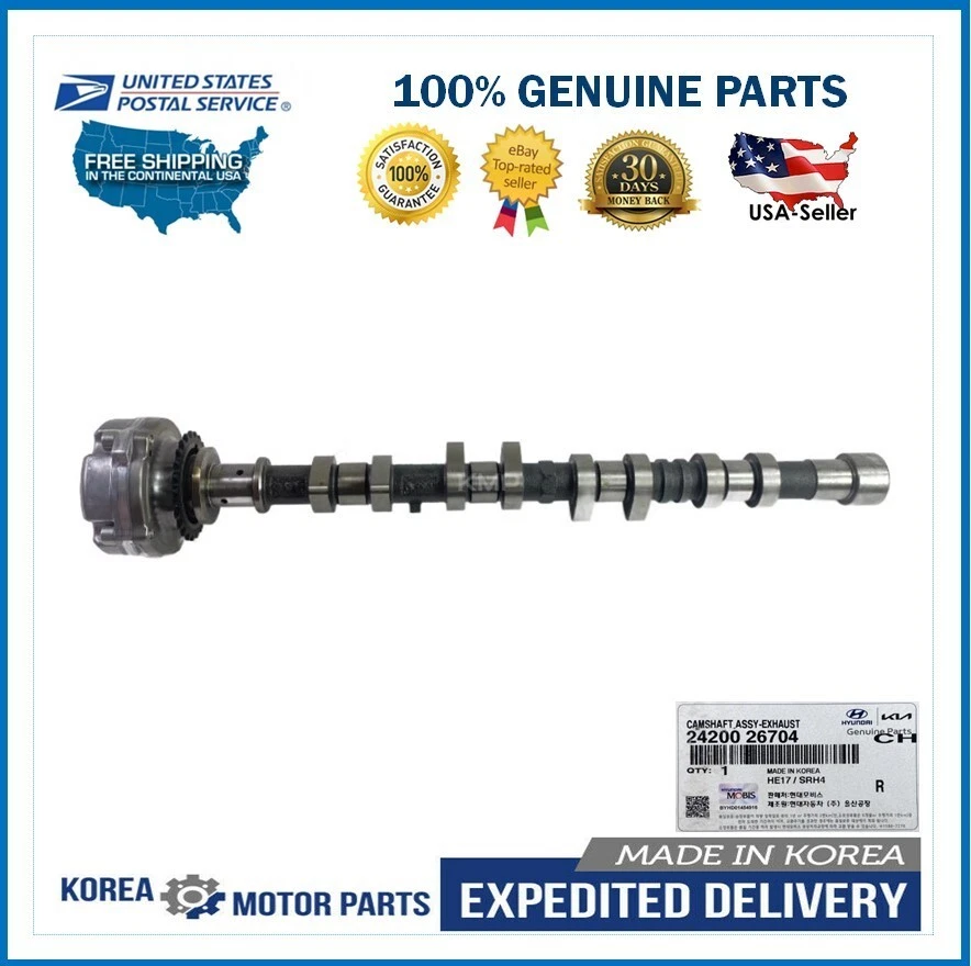 GENUINE!! CAMSHAFT ASSEMBLY-EXHAUST FOR 2005-2011 HYUNDAI ACCENT 24200-26704 Foto 1 de 4