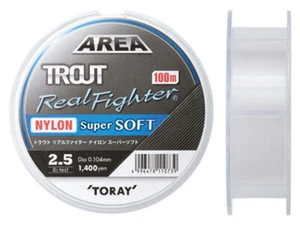NEUF Toray Area Trout Real Fighter Nylon Super Soft 100m Monofilament Truite - Photo 1/1