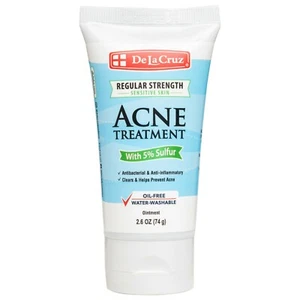 De La Cruz 5% Sulfur Ointment Acne Medication /SENSITIVE SKIN 2.6 OZ Exp 09/26 - Picture 1 of 10