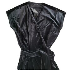 Alfani Belted Velvet Jumpsuit Womens Petites Size PM Deep Black Color