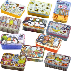 SMALL EMMA BALL SLIDER TIN BOX Bits & Bobs Gift Keepsake Pill Storage Trinket - Picture 1 of 27