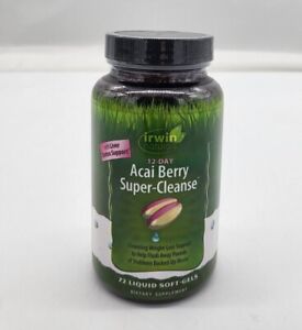 Irwin Naturals 12-Day Acai Berry Super Cleanse w Liver Detox 72 Capsules 05/2024