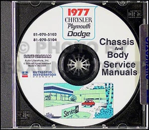 Chrysler 1977 CD manual de tienda Cordoba Newport New Yorker Dodge Plymouth servicio - Imagen 1 de 3