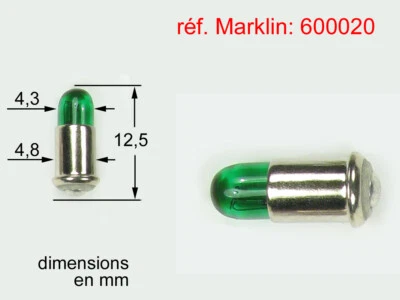 {B1046E} Ampoule verte réf. Marklin:600020