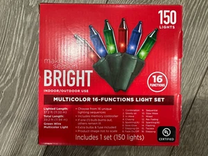 New - Make The Season BRIGHT Indoor/Outdoor 150 Ct Multicolor 16 Function Lights - Picture 1 of 1