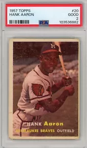 1957 Topps - Hank Aaron #20 Braves PSA 2 - Picture 1 of 2