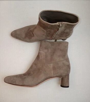 Vince Hela Woodsmoke Gray Suede Classic Quiet Luxury Ankle Boots Size 7 - Image 1 of 4