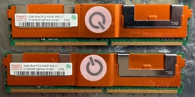 2 x HYNIX HYMP525F72BP4N2-Y5 2GB RAM DDR2 PC2-5300 ECC Fully Buffered Memory - Image 1 of 2