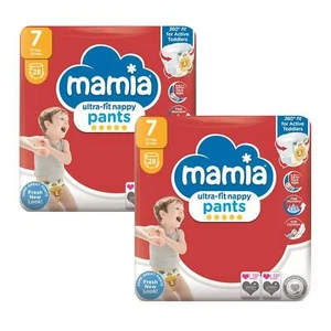 2 pantaloni pannolini Mamia taglia 7 XXL confezione da 28 - Foto 1 di 4