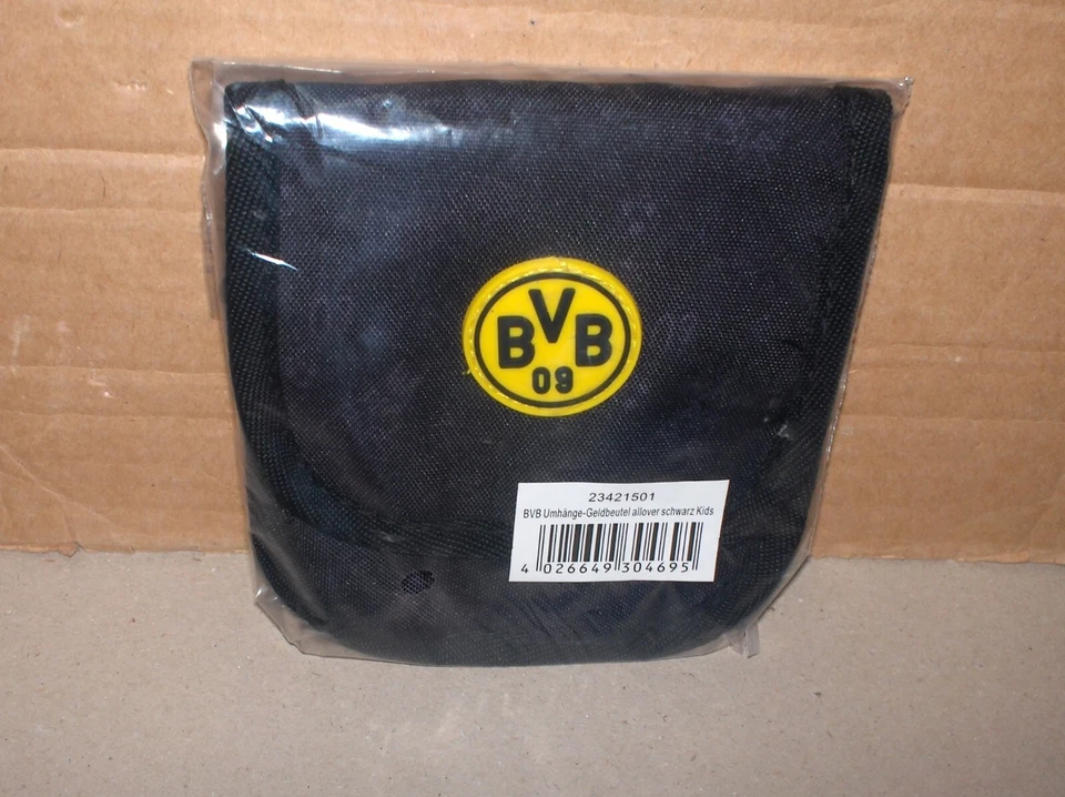 BVB Borussia Dortmund Umhänge-Geldbeutel  schwarz gelb KIDS Neu, OVP, Lizenz - Bild 1 von 1