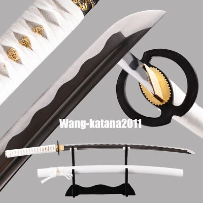 Espada práctica afilada de navaja samurai japonesa Katana de acero 1095 lista para la batalla de 40"" Foto 1 de 4