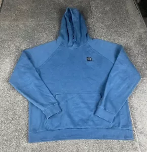 Under Armour Rival Fleece Hoodie Mens Large Blue Pullover Jumper Sweater Shirt - Picture 1 of 12