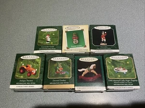 Hallmark Keepsake Miniature Ornament Lot Of  7 All Different NEW & USED FREE SH - Picture 1 of 8