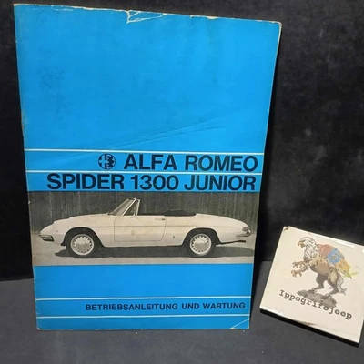 Libretto uso e manutenzione Alfa Romeo Spider 1300 Junior originale in tedesco - Immagine 1 di 4