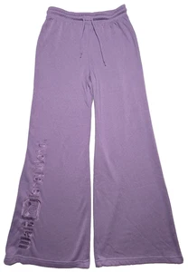Walt Disney World Sweatpants Wide-Leg Embroidered Lilac - Women Medium EUC - Picture 1 of 14