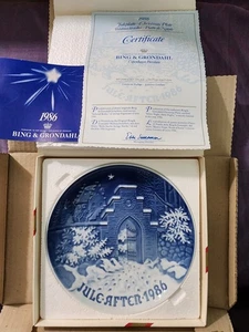 Bing & Grondahl Weihnachtsteller 1986 - Bild 1 von 3