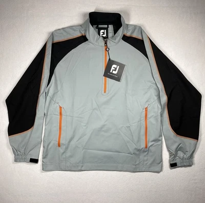 New FootJoy 1/4 Zip Windbreaker Men’s L Gray Jacket Golf Performance Outdoors - Image 1 of 4