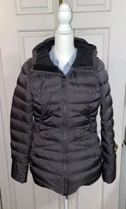 The North Face 550 Goose Down Parka Jacket Women's Sz S Gray Hooded Insulated - Picture 1 of 21
