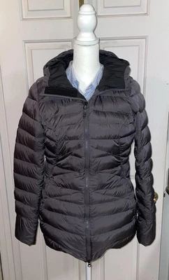 The North Face 550 Goose Down Parka Jacket Women's Sz S Gray Hooded Insulated - Image 1 of 4
