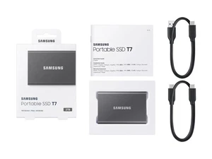 SAMSUNG 2TB SSD T7 Portable 1050 MB/s USB 3.2 External Solid State Drive NEW - Afbeelding 1 van 1