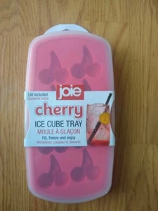 Joie Ice Cube Tray Silicone Cherry Cherries 🍒 Red 8 Molds Lid NEW NIP NWT - Picture 1 of 4