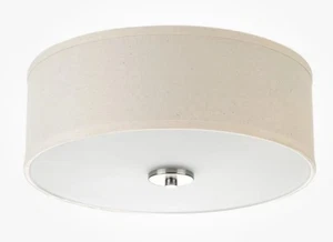 Progress Lighting Inspire 13 in. Brushed Nickel Drum Flush Mount Ceiling Light - Picture 1 of 2