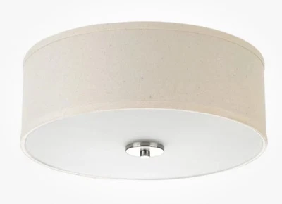 Progress Lighting Inspire 13 in. Brushed Nickel Drum Flush Mount Ceiling Light - Image 1 of 2