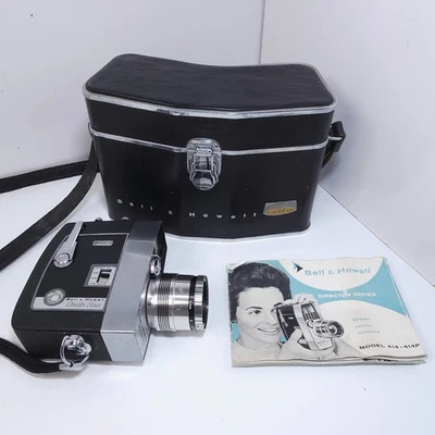 Cámara de película vintage Bell & Howell Director Series ojo eléctrico 8 mm 414-414P Foto 1 de 4